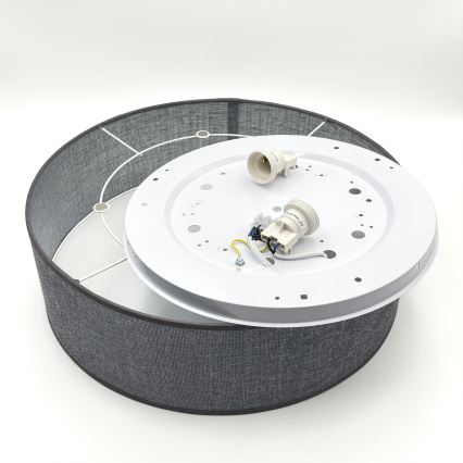 Laelamp SIRJA 2xE27/15W/230V, läbimõõt 45 cm, hall