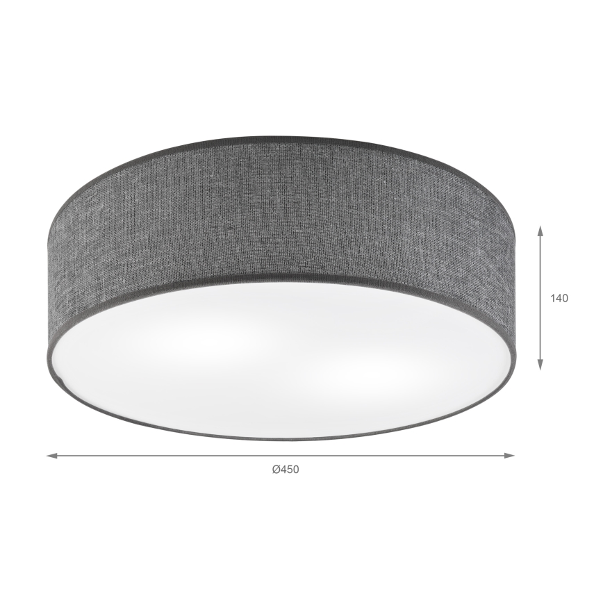 Laelamp SIRJA 2xE27/15W/230V, läbimõõt 45 cm, hall