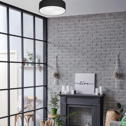 Laelamp SIRJA 2xE27/15W/230V läbimõõt 45 cm must