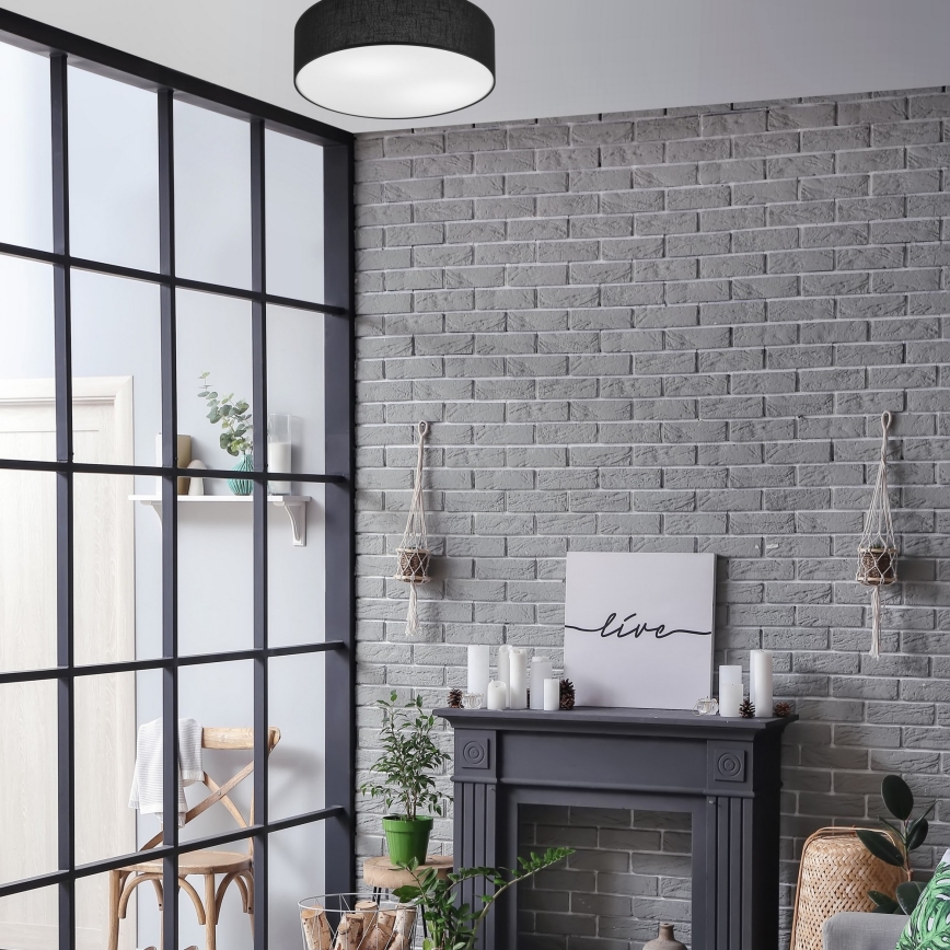 Laelamp SIRJA 2xE27/15W/230V läbimõõt 45 cm must