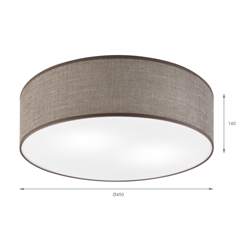 Laelamp SIRJA 2xE27/15W/230V, läbimõõt 45 cm, pruun