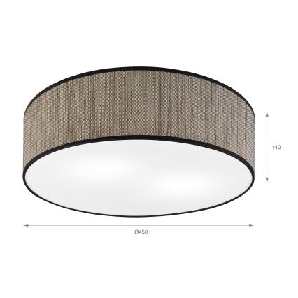 Laelamp SIRJA 2xE27/15W/230V, läbimõõt 45 cm, pruun