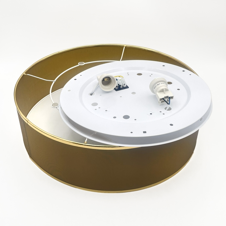 Laelamp SIRJA 2xE27/15W/230V, läbimõõt 45 cm, pruun/kuldne
