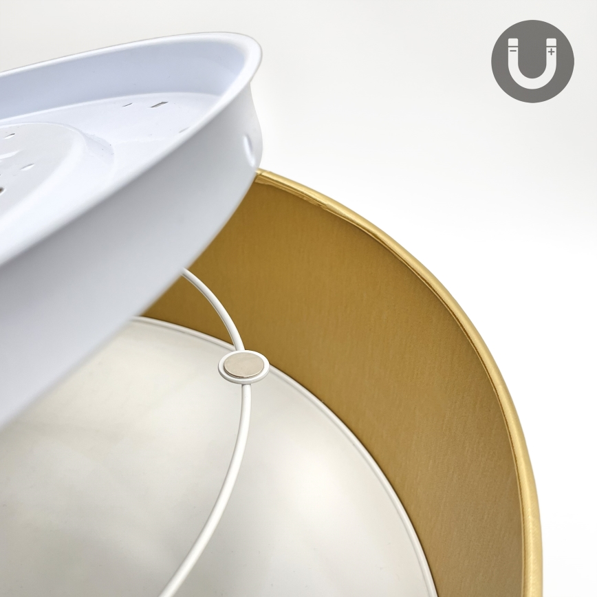 Laelamp SIRJA 2xE27/15W/230V, läbimõõt 45 cm, pruun/kuldne