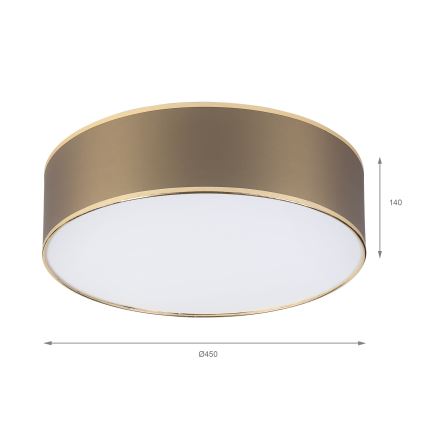 Laelamp SIRJA 2xE27/15W/230V, läbimõõt 45 cm, pruun/kuldne