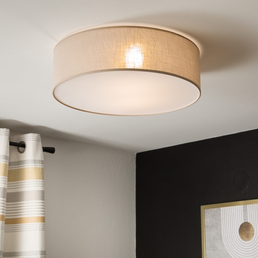 Laelamp SIRJA 2xE27/15W/230V, Ø 45 cm, beež