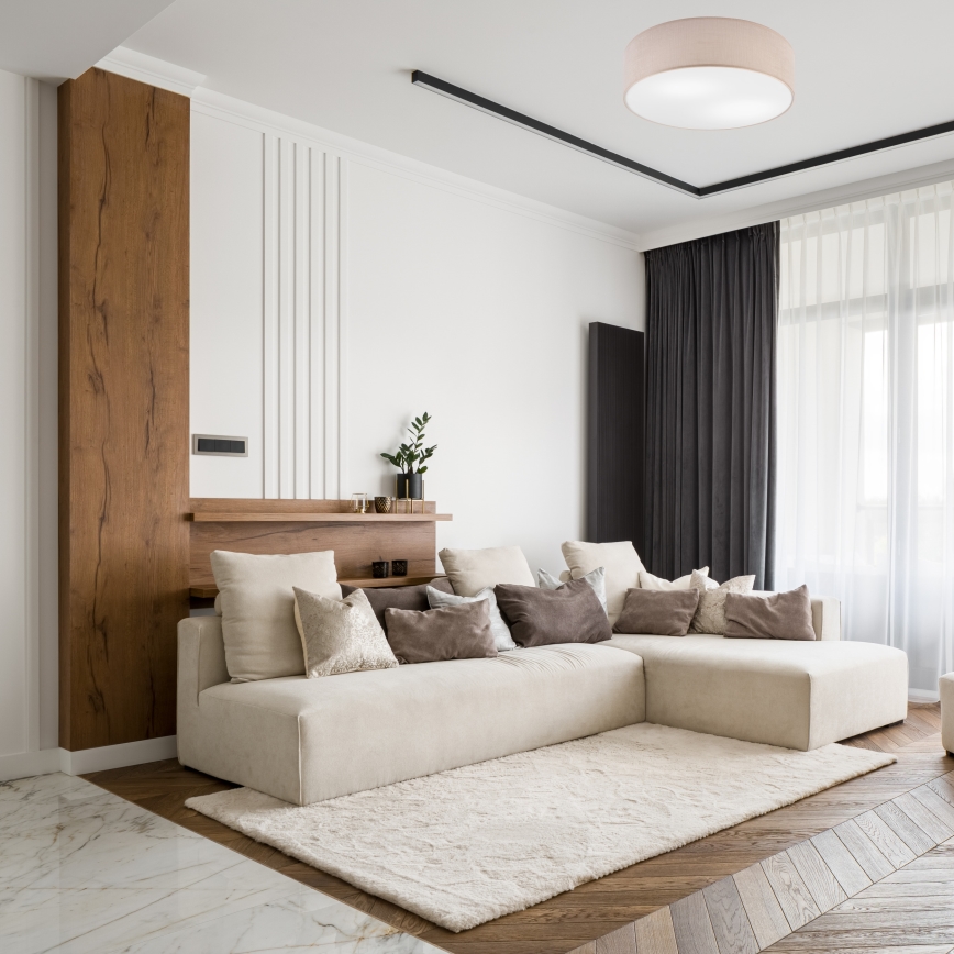 Laelamp SIRJA 2xE27/15W/230V, Ø 45 cm, beež