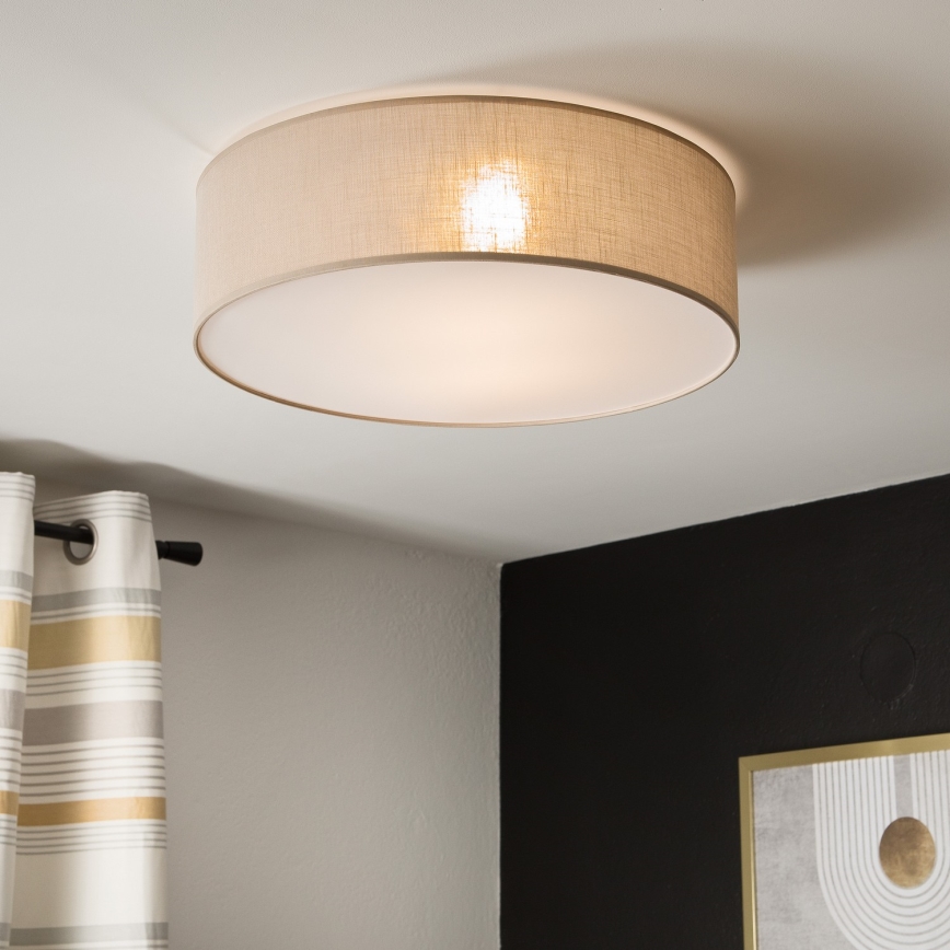 Laelamp SIRJA 2xE27/15W/230V, Ø 45 cm, beež