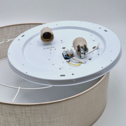 Laelamp SIRJA 2xE27/15W/230V, Ø 45 cm, beež