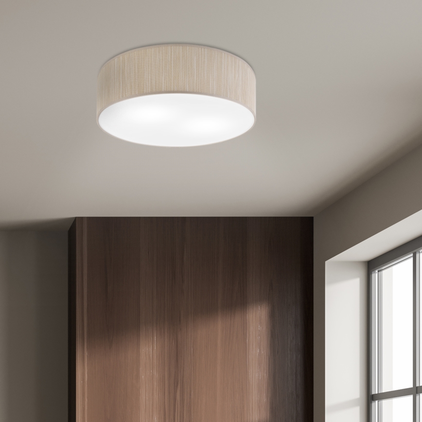 Laelamp SIRJA 2xE27/15W/230V, Ø 45 cm, beež