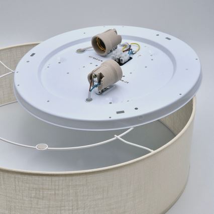 Laelamp SIRJA 2xE27/15W/230V Ø 45 cm kreemivärvi