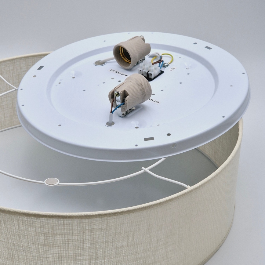 Laelamp SIRJA 2xE27/15W/230V Ø 45 cm kreemivärvi