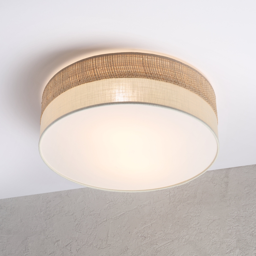 Laelamp SIRJA BOHO 2xE27/15W/230V, läbimõõt 45 cm, beež/kreem