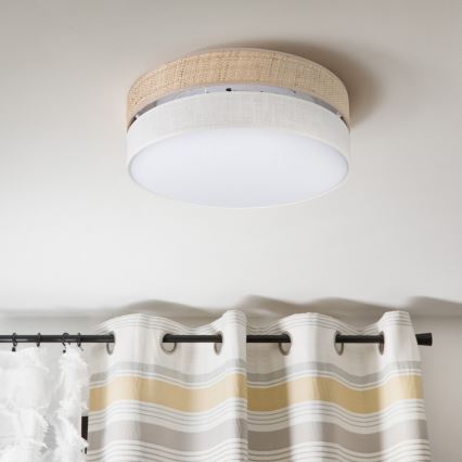 Laelamp SIRJA BOHO 2xE27/15W/230V, läbimõõt 45 cm, beež/kreemjas