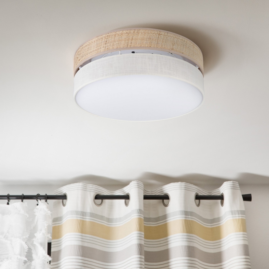 Laelamp SIRJA BOHO 2xE27/15W/230V, läbimõõt 45 cm, beež/kreemjas