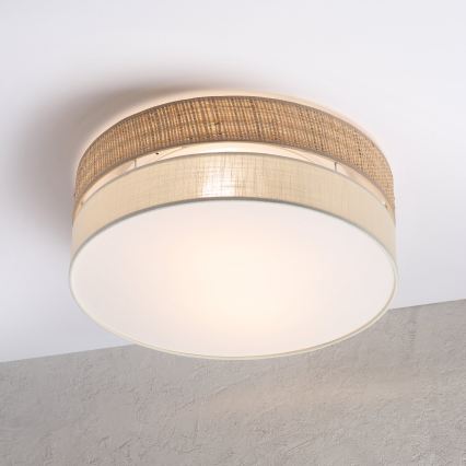 Laelamp SIRJA BOHO 2xE27/15W/230V, läbimõõt 45 cm, beež/kreemjas