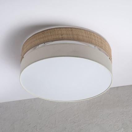 Laelamp SIRJA BOHO 2xE27/15W/230V, läbimõõt 45 cm, beež/kreemjas