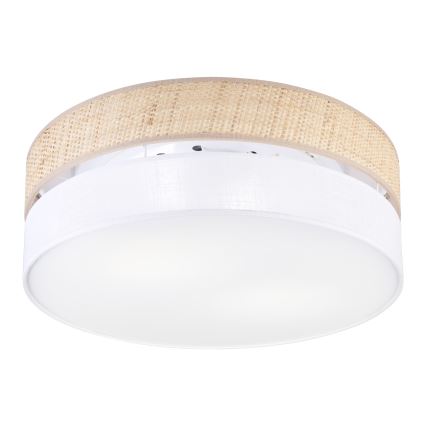 Laelamp SIRJA BOHO 2xE27/15W/230V, läbimõõt 45 cm, beež/valge