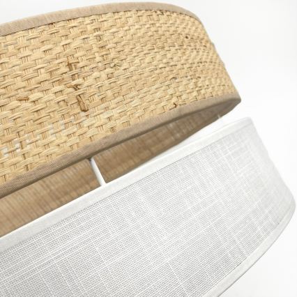 Laelamp SIRJA BOHO 2xE27/15W/230V, läbimõõt 45 cm, beež/valge