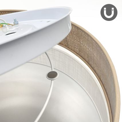 Laelamp SIRJA BOHO 2xE27/15W/230V, läbimõõt 45 cm, beež/valge