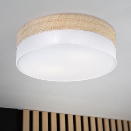 Laelamp SIRJA BOHO 2xE27/15W/230V, läbimõõt 45 cm, beež/valge