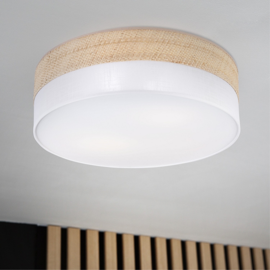 Laelamp SIRJA BOHO 2xE27/15W/230V, läbimõõt 45 cm, beež/valge