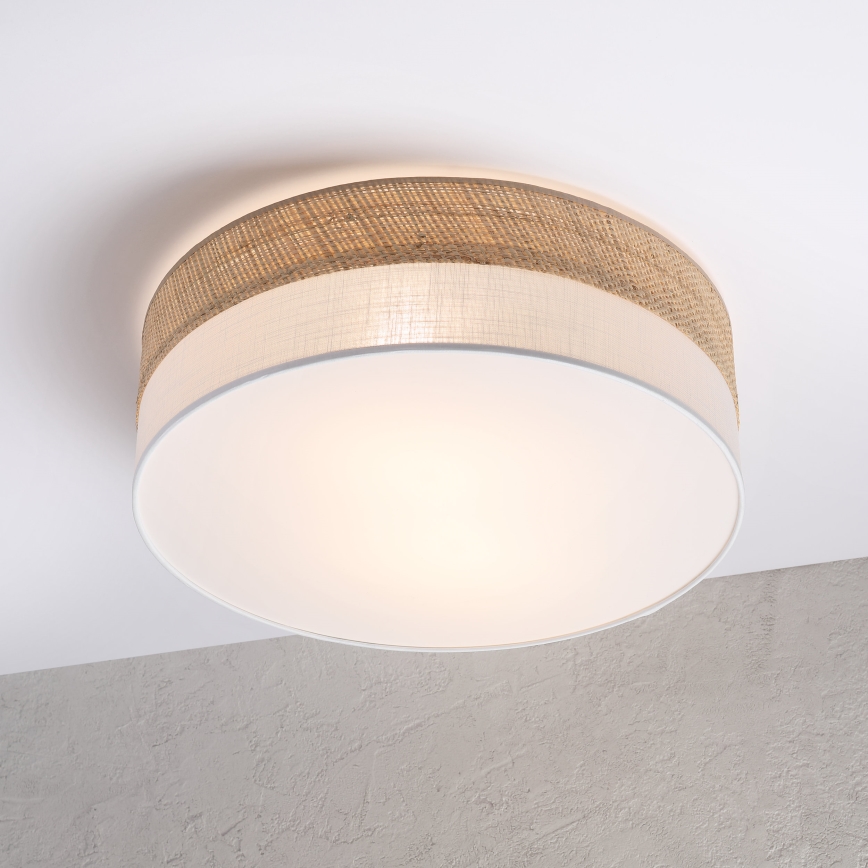 Laelamp SIRJA BOHO 2xE27/15W/230V, läbimõõt 45 cm, beež/valge