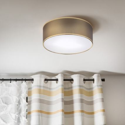 Laelamp SIRJA DOUBLE 2xE14/15W/230V läbimõõt 35 cm pruun/kuldne