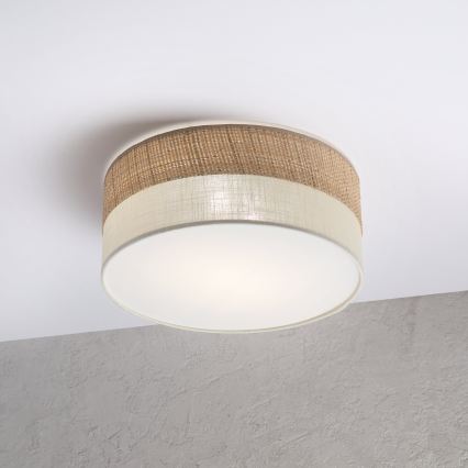 Laelamp SIRJA DOUBLE BOHO 2xE14/15W/230V läbimõõt 35 cm beež/kreem