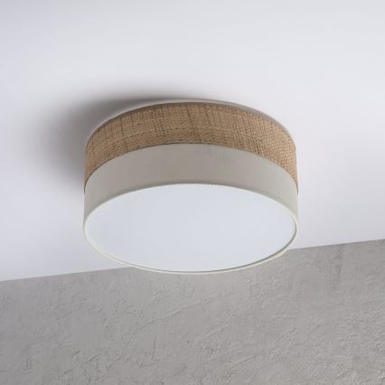 Laelamp SIRJA DOUBLE BOHO 2xE14/15W/230V läbimõõt 35 cm beež/kreem