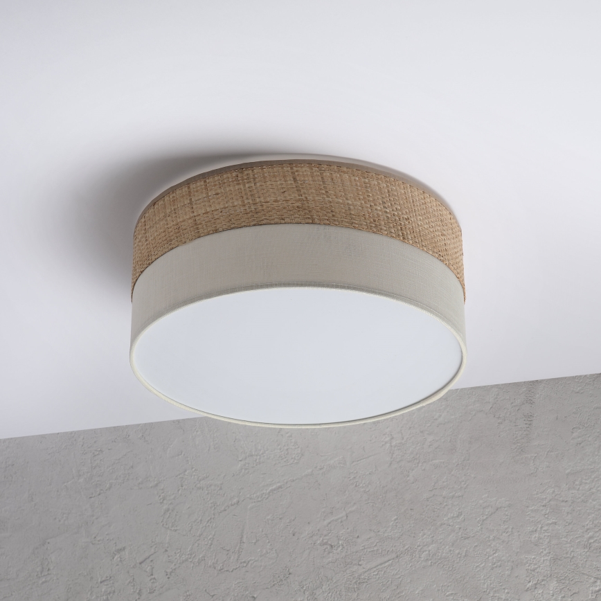 Laelamp SIRJA DOUBLE BOHO 2xE14/15W/230V läbimõõt 35 cm beež/kreem