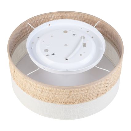 Laelamp SIRJA DOUBLE BOHO 2xE14/15W/230V läbimõõt 35 cm beež/kreem