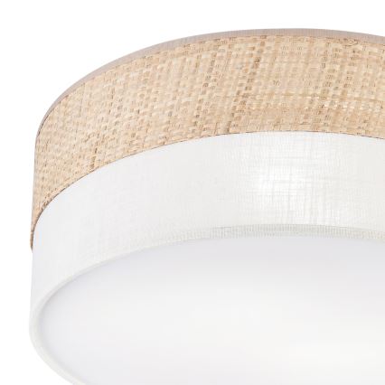 Laelamp SIRJA DOUBLE BOHO 2xE14/15W/230V läbimõõt 35 cm beež/kreem