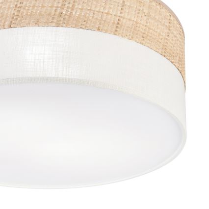 Laelamp SIRJA DOUBLE BOHO 2xE14/15W/230V läbimõõt 35 cm beež/kreem