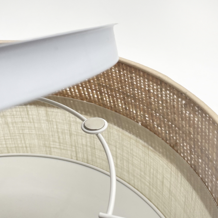 Laelamp SIRJA DOUBLE BOHO 2xE14/15W/230V läbimõõt 35 cm beež/kreem