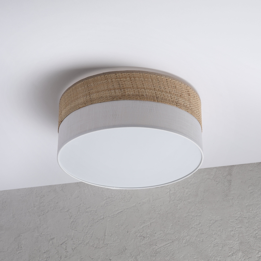 Laelamp SIRJA DOUBLE BOHO 2xE14/15W/230V läbimõõt 35 cm beež/valge