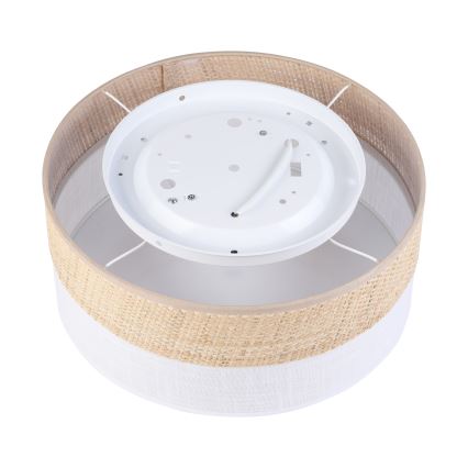 Laelamp SIRJA DOUBLE BOHO 2xE14/15W/230V läbimõõt 35 cm beež/valge