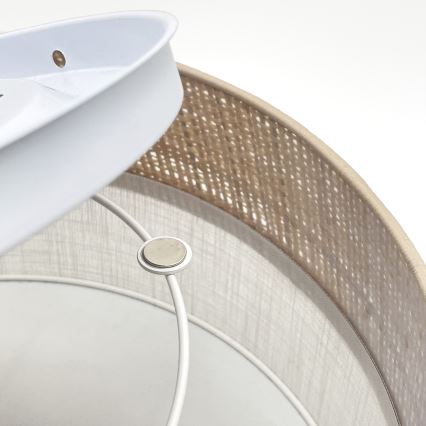 Laelamp SIRJA DOUBLE BOHO 2xE14/15W/230V läbimõõt 35 cm beež/valge