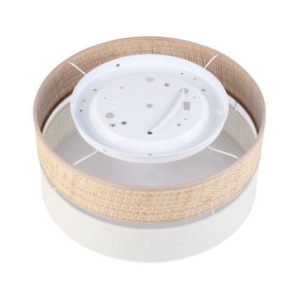 Laelamp SIRJA DOUBLE BOHO 2xE14/15W/230V Ø 35 cm beež/kreemjas