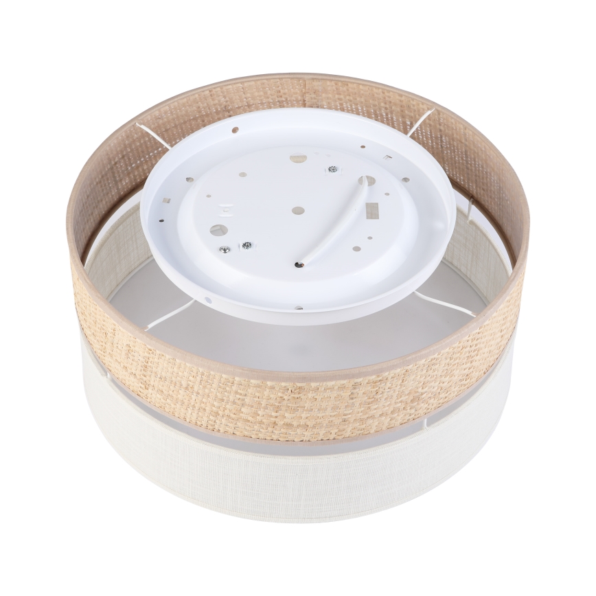 Laelamp SIRJA DOUBLE BOHO 2xE14/15W/230V Ø 35 cm beež/kreemjas