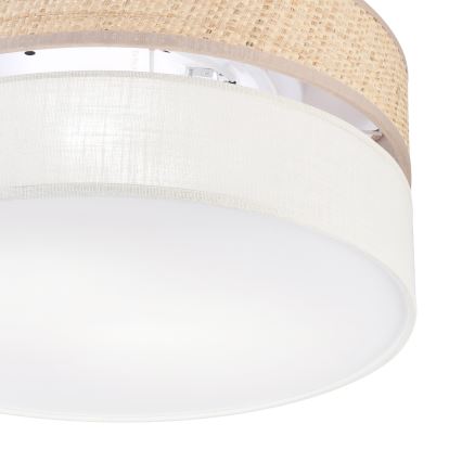 Laelamp SIRJA DOUBLE BOHO 2xE14/15W/230V Ø 35 cm beež/kreemjas