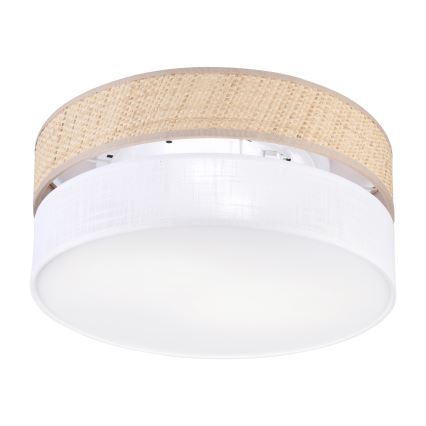 Laelamp SIRJA DOUBLE BOHO 2xE14/15W/230V Ø 35 cm beež/valge