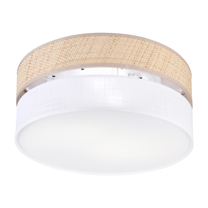 Laelamp SIRJA DOUBLE BOHO 2xE14/15W/230V Ø 35 cm beež/valge