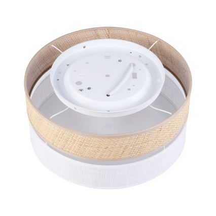 Laelamp SIRJA DOUBLE BOHO 2xE14/15W/230V Ø 35 cm beež/valge