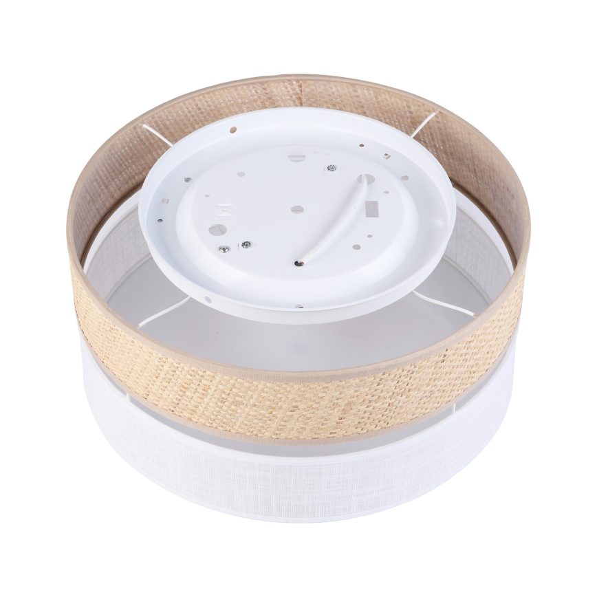 Laelamp SIRJA DOUBLE BOHO 2xE14/15W/230V Ø 35 cm beež/valge