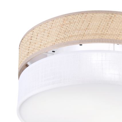 Laelamp SIRJA DOUBLE BOHO 2xE14/15W/230V Ø 35 cm beež/valge