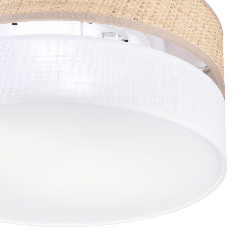 Laelamp SIRJA DOUBLE BOHO 2xE14/15W/230V Ø 35 cm beež/valge