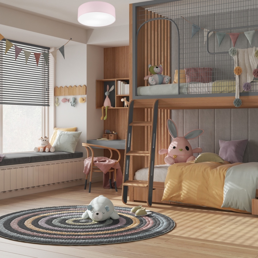 Laelamp SIRJA PASTEL 2xE27/15W/230V, Ø 45 cm, roosa