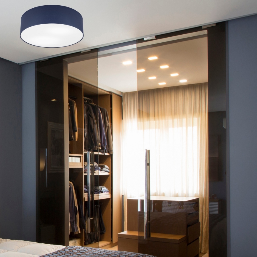 Laelamp SIRJA PASTEL 2xE27/15W/230V Ø 45 cm tumesinine