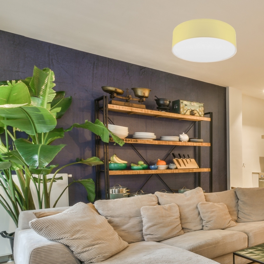 Laelamp SIRJA PASTEL 2×E27/15W/230V, Ø 45 cm, kollane